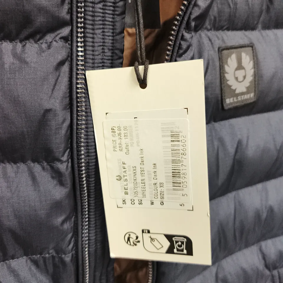 BELSTAFF WOMEN'S NAVY PUFFER VEST – UK XS
