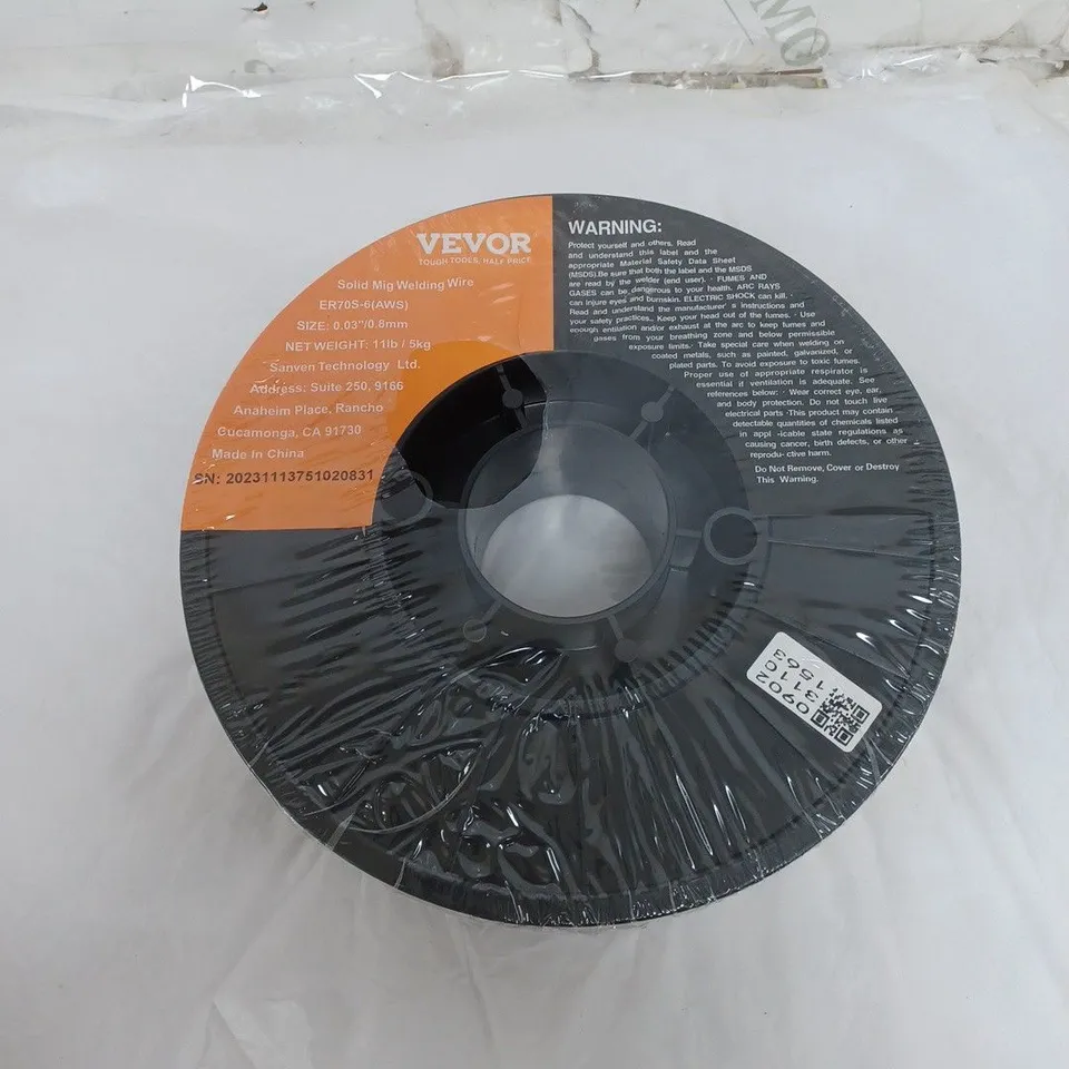 SEALED AND BOXED VEVOR WELDING WIRE