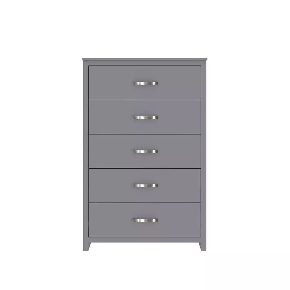 BOXED ELY 3 + 4 DRAWER CHEST - GREY (1 BOX)