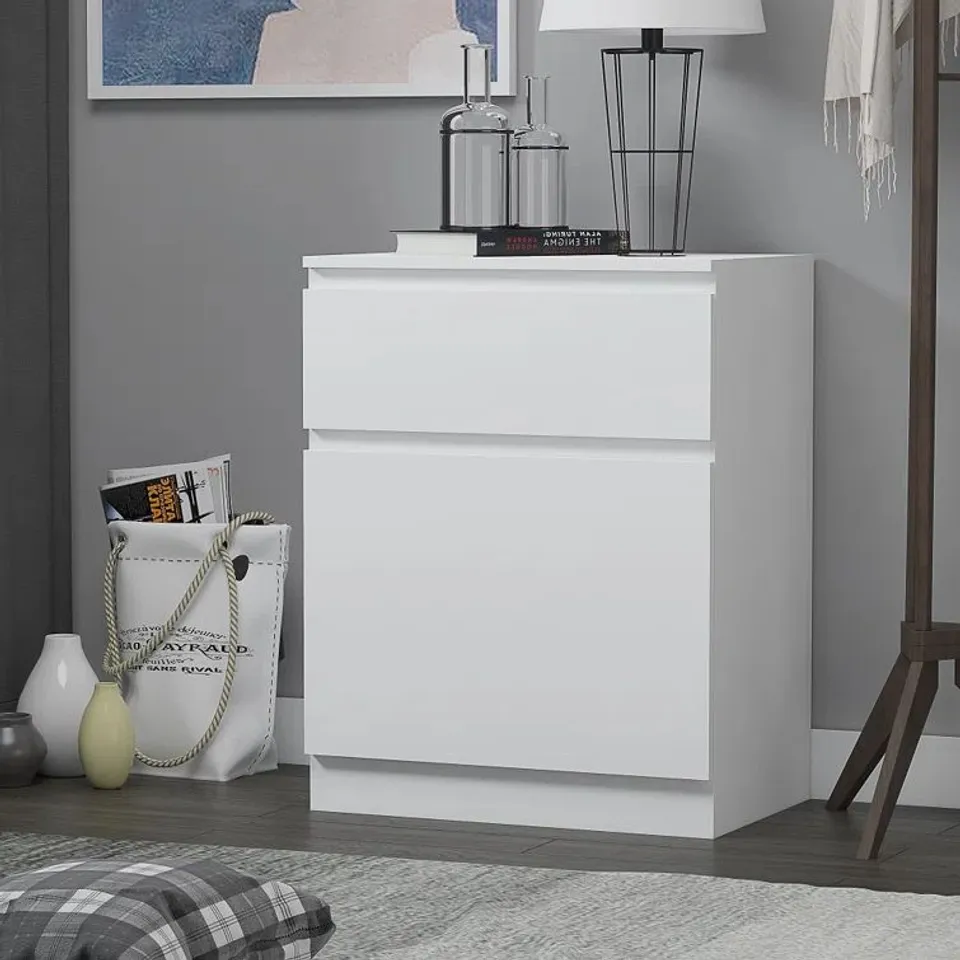 BOXED TASSONE 60CM WIDE 1 DRAWER SIDEBOARD IN MATT WHITE (1 BOX)