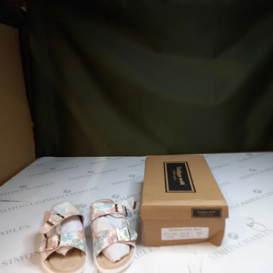 CUSHION WALK 2 STRAP SANDAL IN WHITE - SIZE 4