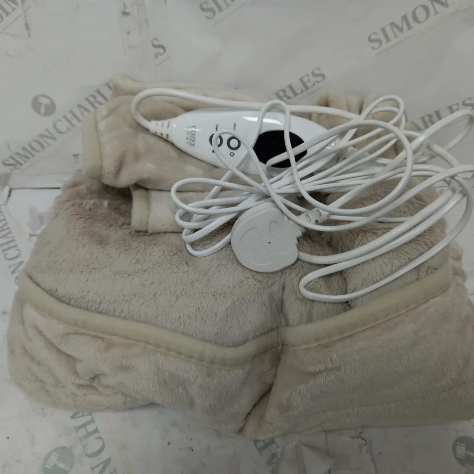 COZEE HOME HEATED BLANKET IN STONE 