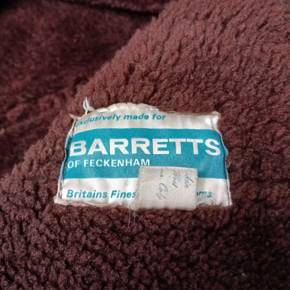 BARRETTS OF FECKENHAM SHEEPSKIN COAT IN BROWN - SIZE UNSPECIFIED