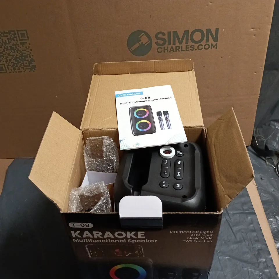 T-08 KARAOKE MULTIFUNCTIONAL SPEAKER BOXED