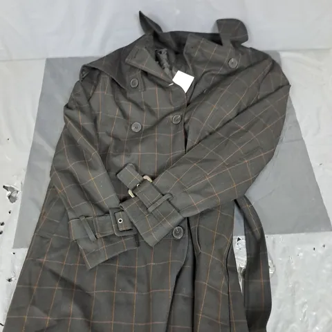 CENTIGRADE CHECKED TRENCH COAT - M