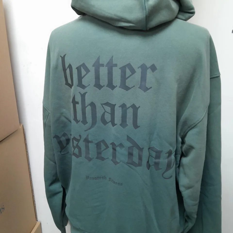 VANQUISH SUN-FADED GREEN HOODIE - SMALL