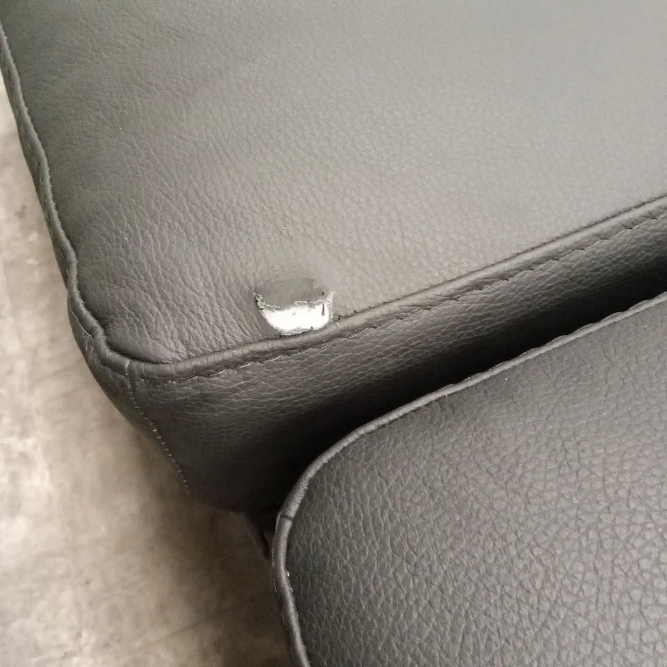 BRADY PREMIUM LEATHER 4 SEATER SOFA - BLACK RRP £1179