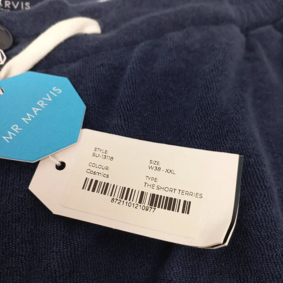 MR MARVIS THE SHORT TERRIES SHORTS – NAVY, UK 38 (W38) – MEN'S