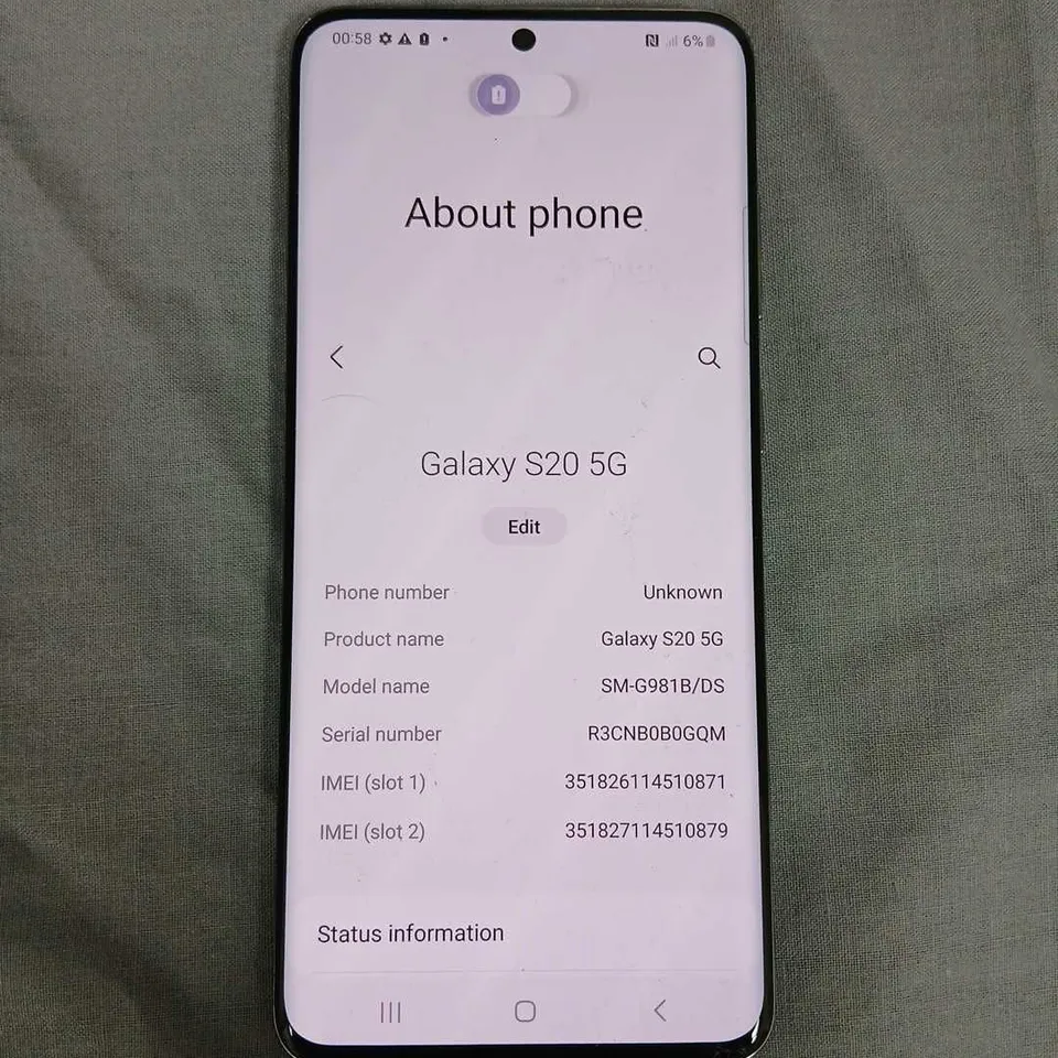 SAMSUNG GALAXY S20 5G SMARTPHONE