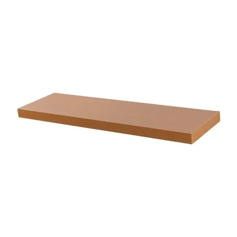 BOXED HARBOUR HOUSEWARES MODERN FLOATING WALL SHELF - 100cm - BROWN