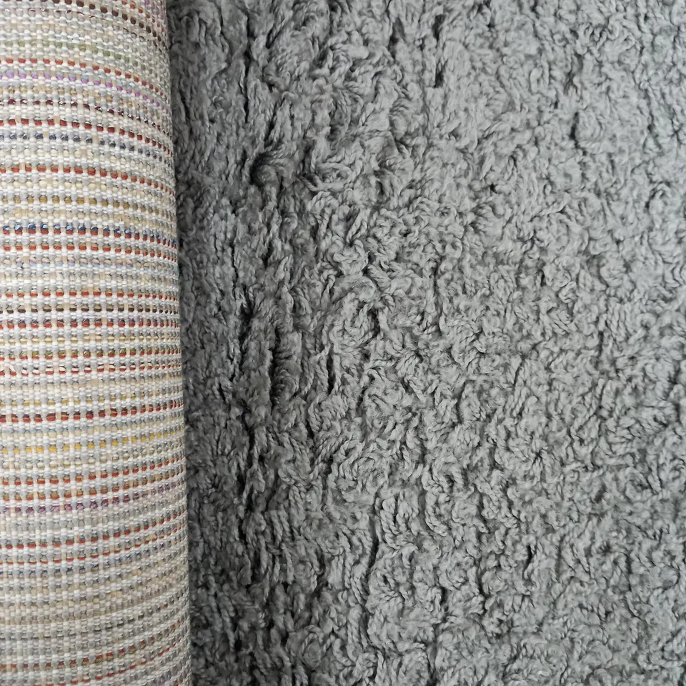 AYYILDIZ MODERN DESIGNER RUG SHAGGY LIGHT GREY 60 X 110CM