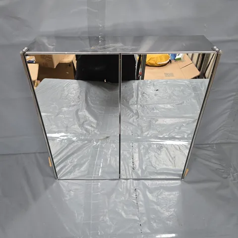UNBRANDED METAL MIRROR OVER SINK CABINET