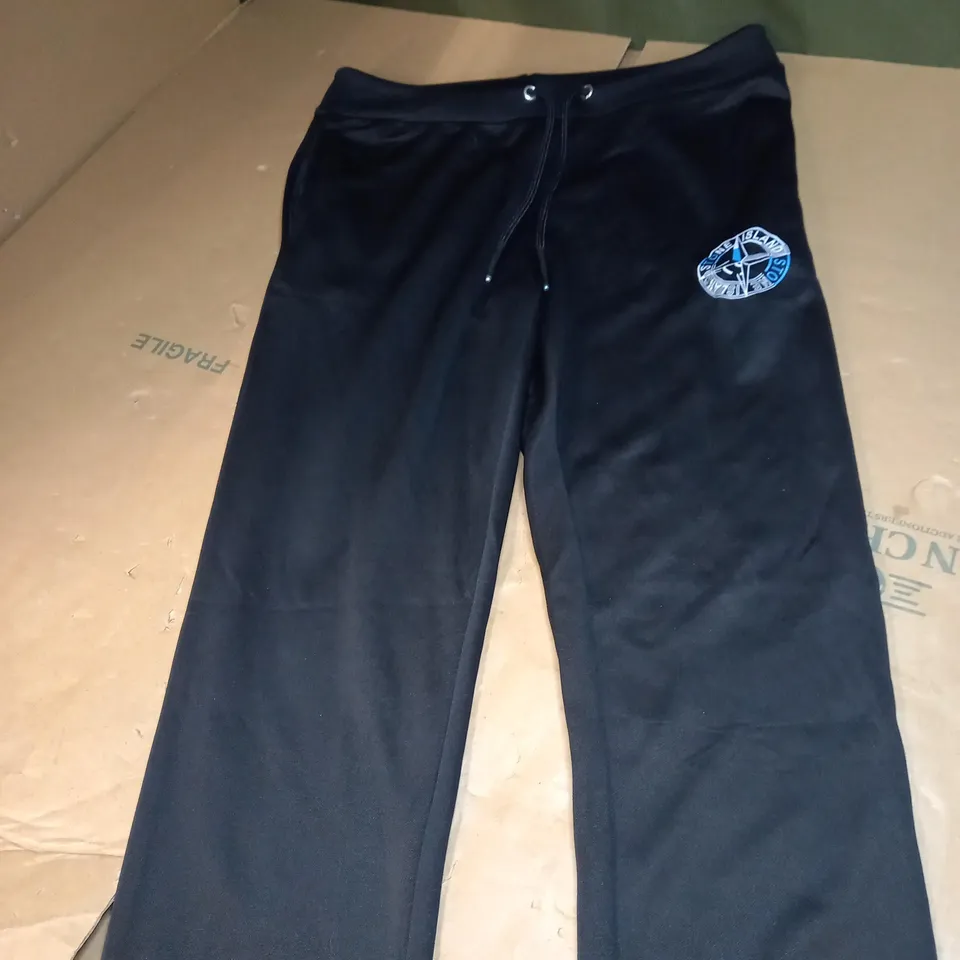 MENS STONE ISLAND LOGO TRACKSUIT BOTTOMS SIZE M
