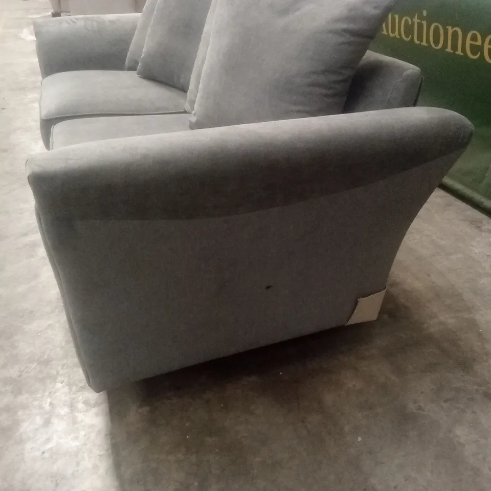 DURY FABRIC 3 SEATER SCATTER BACK SOFA - DARK GREY RRP £499