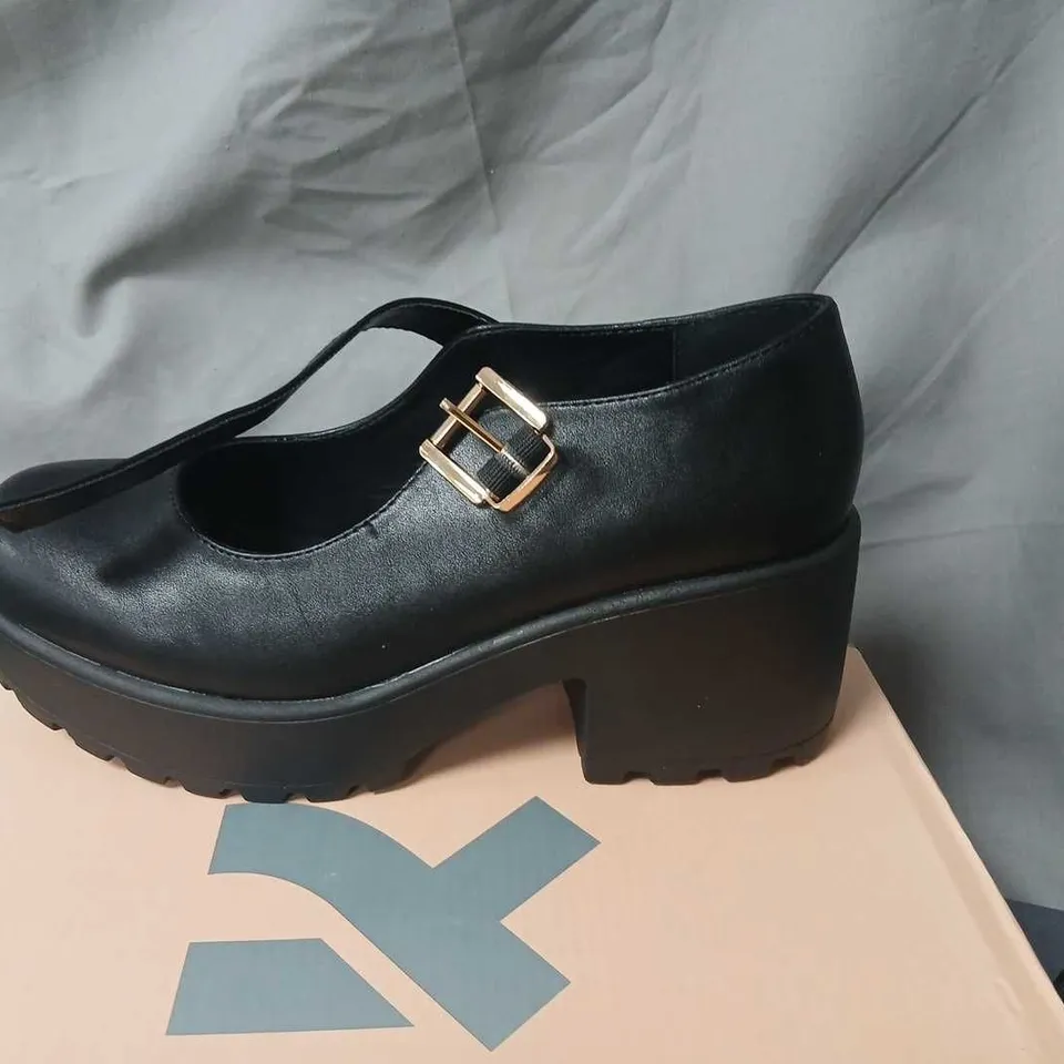 KOI TIRA MARY JANE'S FAUX LEATHER EDITION - BLACK PU, UK 6 (EU 39)