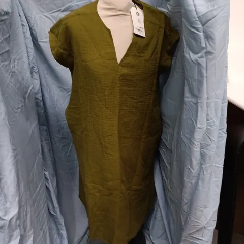SEASALT CORNWALL SAND PATTERN DRESS IN CREEK GREEN - UK 8