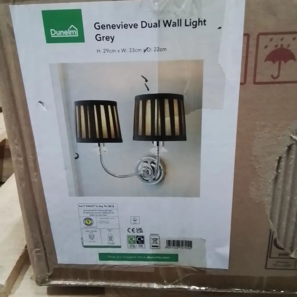 BOXED GENEVIEVE DUAL WALL LIGHT GREY