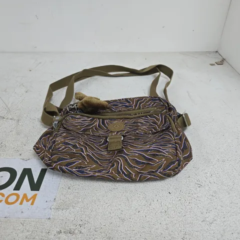 KIPLING DONAVER MEDIUM ZIP TOP CROSSBODY BAG UNDERSEA LEAVES