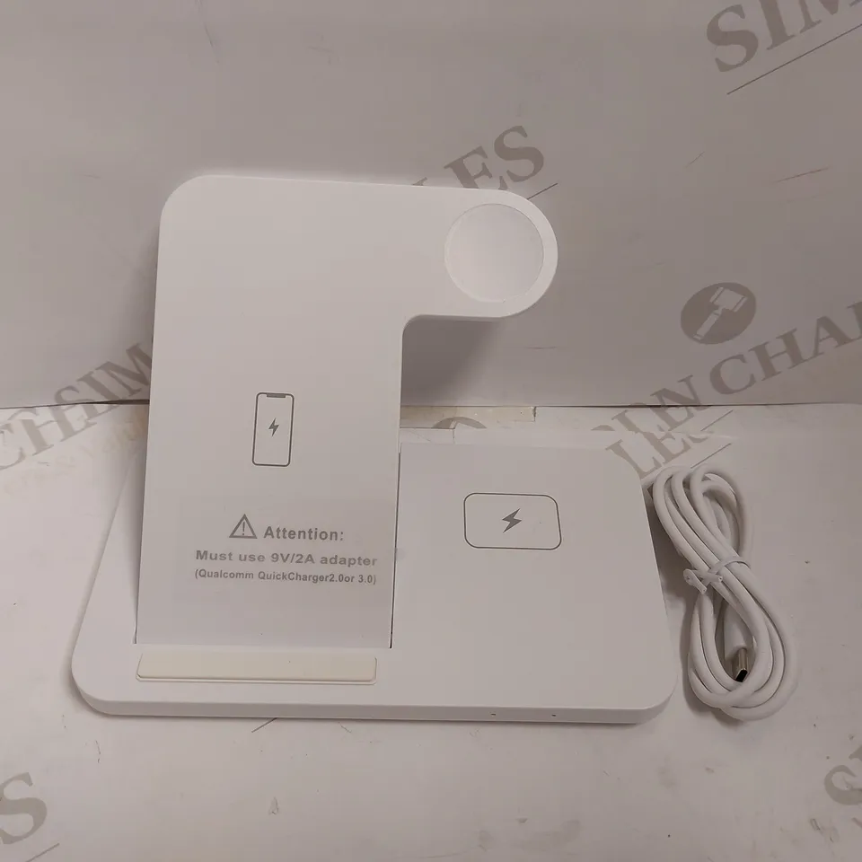 BOXED MULTI FUNCTION CHARGING STAND - WHITE