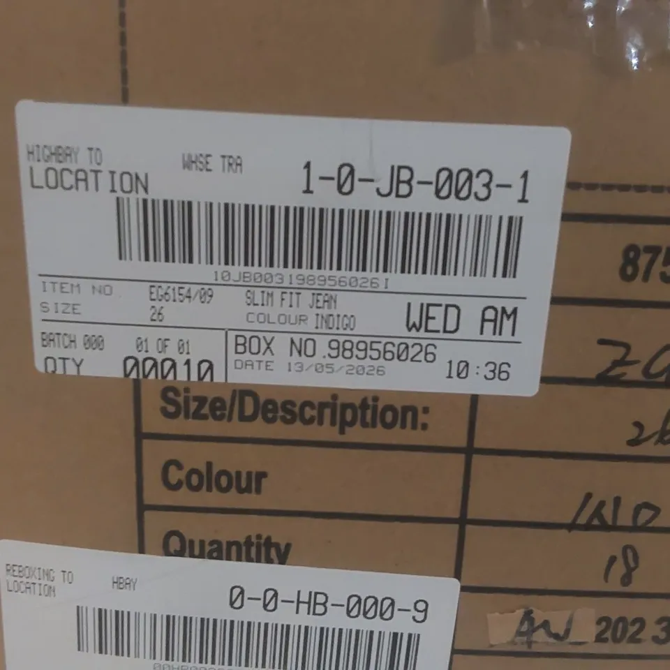 BOX CONTAINING APPROXIMATELY 10x BRAND NEW JULIPA INDIGO SLIM FIT JEANS - SIZE 26