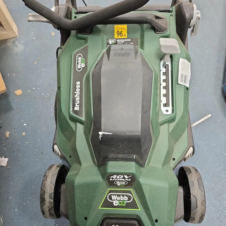 WEBB 40V CORDLESS LAWNMOWER – 43CM CUTTING WIDTH