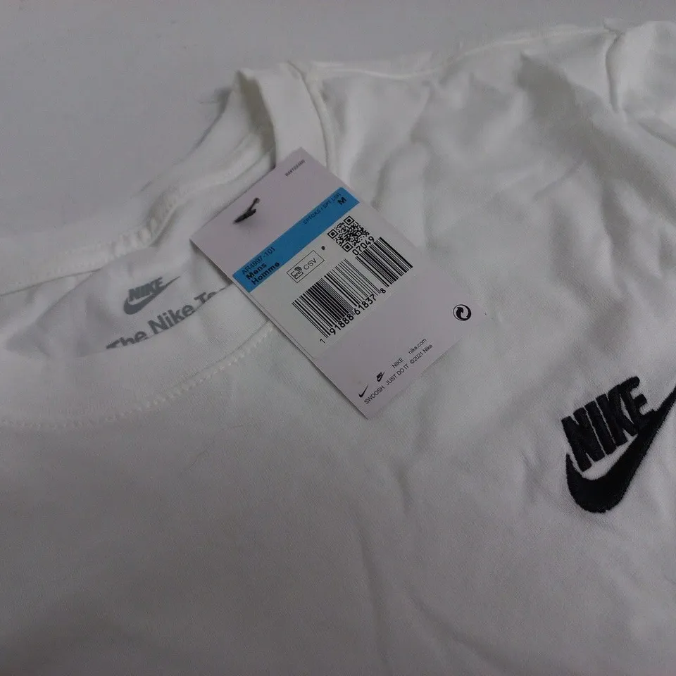 NIKE WHITE CREW T-SHIRT - M