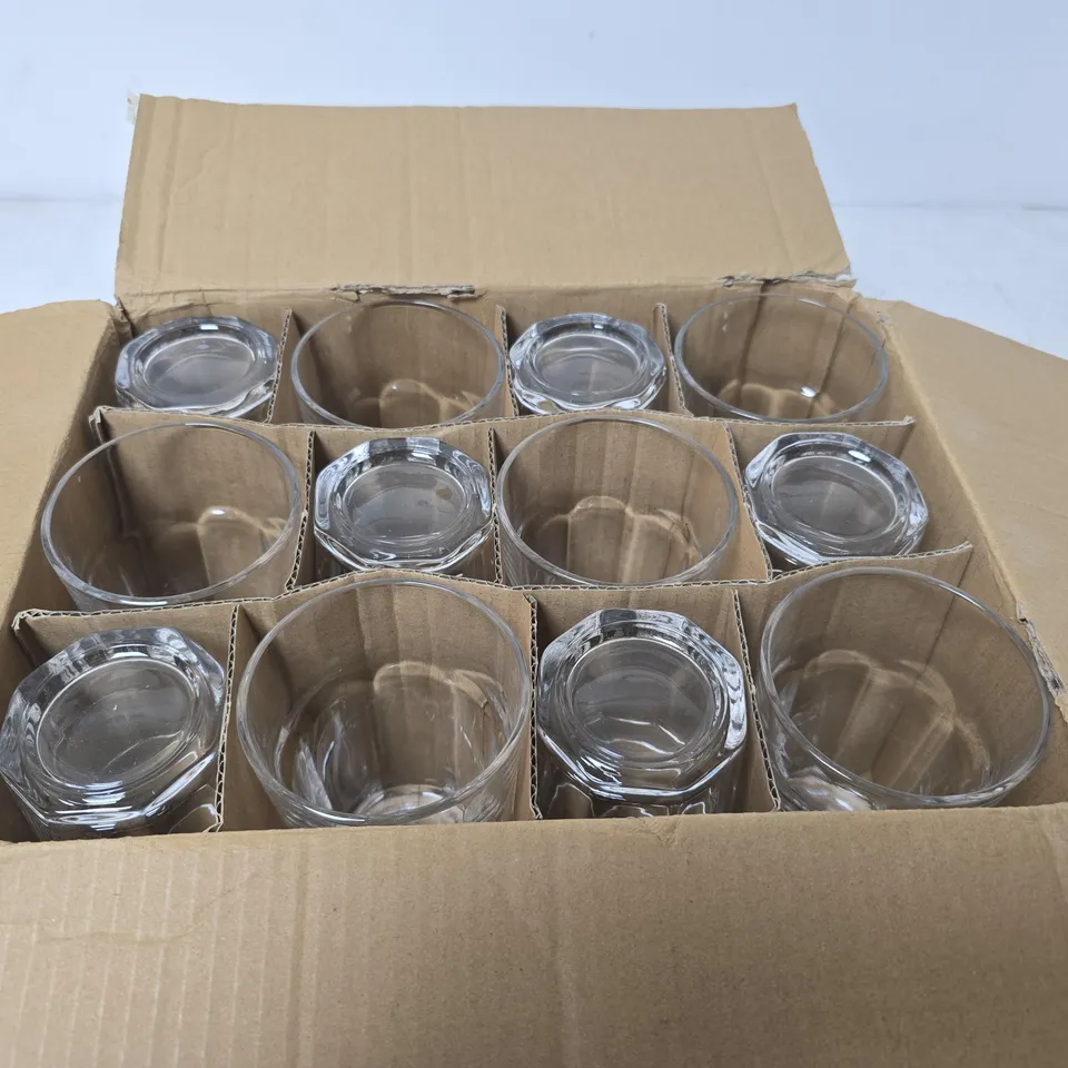 OLYMPIA 425ML TOUGHENED GLASS TUMBLERS – BOX OF 12