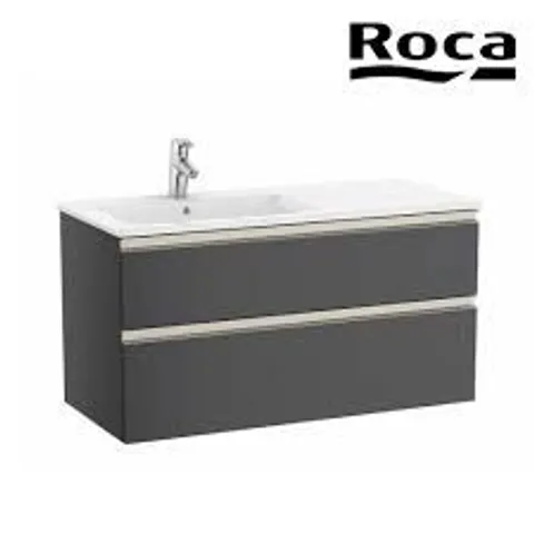 BRAND NEW BOXED ROCA THE GAP 1000MM L/H VANITY UNIT 2 DRAWERS - GREY ANTHRACITE