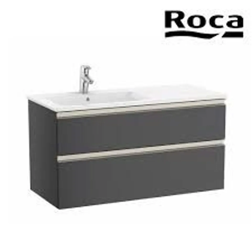 BRAND NEW BOXED ROCA THE GAP 1000MM L/H VANITY UNIT 2 DRAWERS - GREY ANTHRACITE