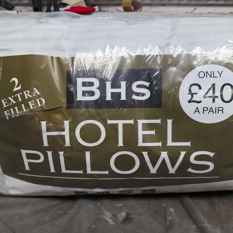 BHS HOTEL PILLOWS PAIR 