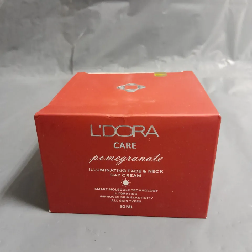 SEALED L'DORA POMEGRANATE ILLUMINATING FACE AND NECK DAY CREAM 50ML