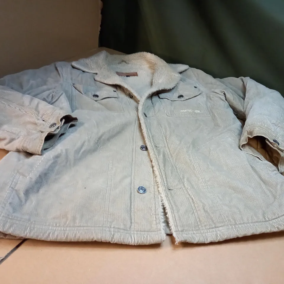 ANIMAL STONE/CORD BORG LINED JACKET - MEDIUM