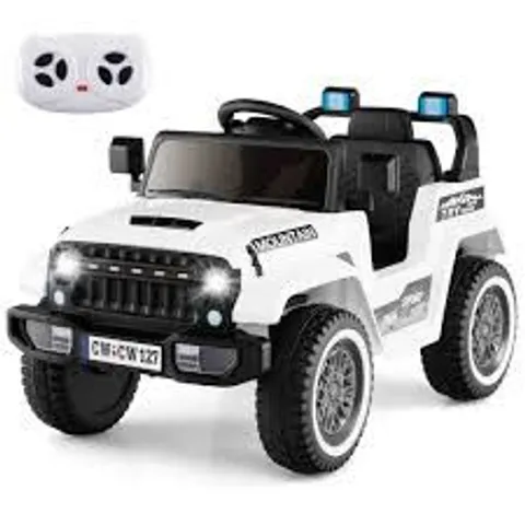 BOXED COSTWAY WHITE BATTERY POWERED KIDS RIDE ON CAR
