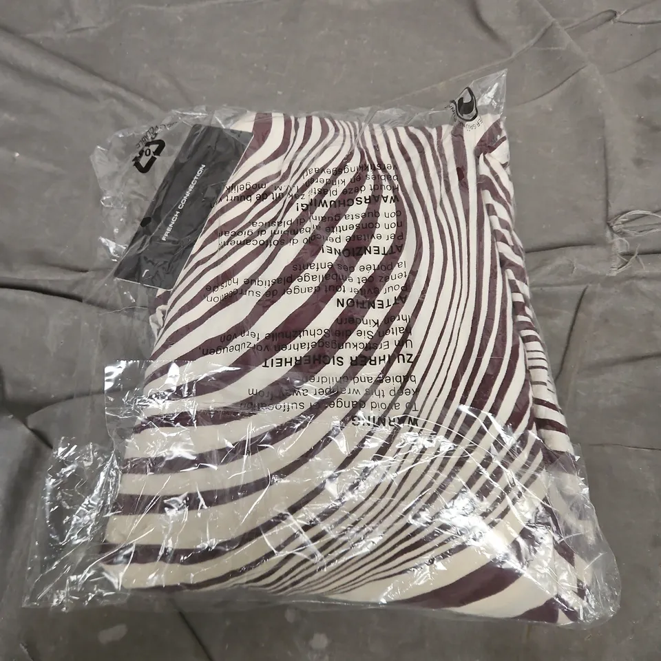 FRENCH CONNECTION ZIGGY LARA VISCOSE DRESS – BORDEAUX RED/PORCELAIN, UK 10