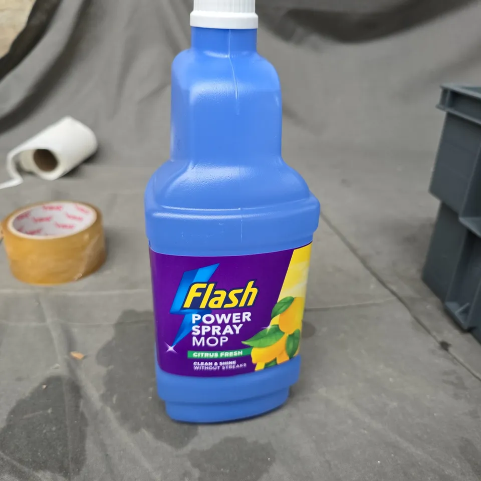 BOX OF 5 ASSORTED LIQUIDS TO INCLUDE: FLASH POWER SPRAY