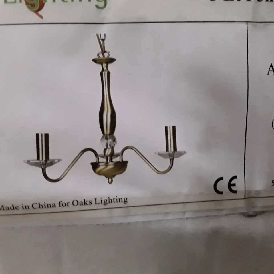 BOXED FRANCINE 3-LIGHT CANDLE-STYLE CHANDELIER 