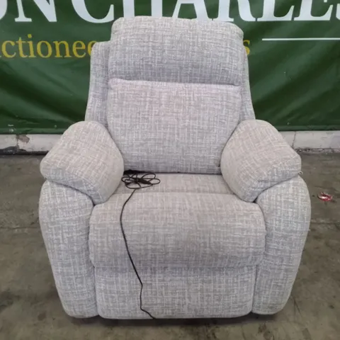 QUALITY DESIGNER G-PLAN KINGSBURY ELECTRIC RECLINER CHAIR - SHORE OATMEAL FABRIC 