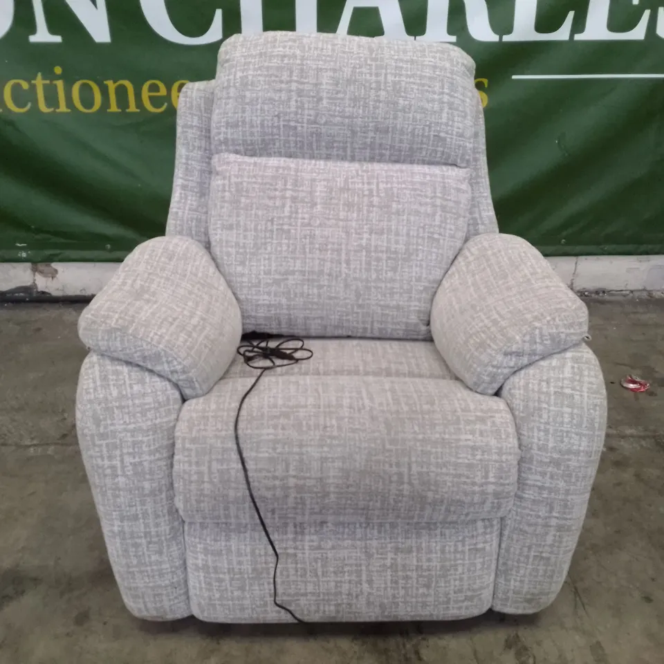 QUALITY DESIGNER G-PLAN KINGSBURY ELECTRIC RECLINER CHAIR - SHORE OATMEAL FABRIC