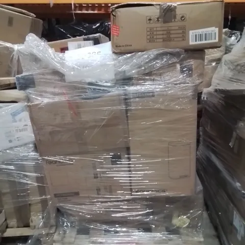 PALLET OF ASSORTED HOUSEHOLD GOODS AND PRODUCTS TO INCLUDE;WASHBASIN CABINET,TRASH CAN,CAT TREE