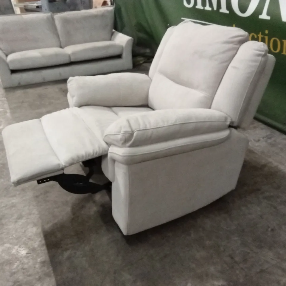 ALBION FABRIC HIGH BACK MANUAL RECLINER ARMCHAIR RRP £479