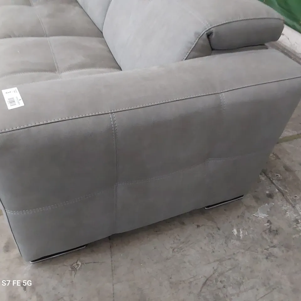 QUALITY ITALIAN DESIGNER SAUVANNE POWER RECLINING & POWER HEADRESTS TWO SEATER SOFA WENGE MICROFIBRE FABRIC