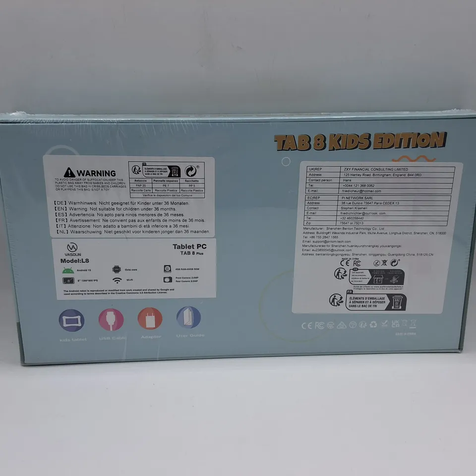 SEALED TAB 8 KIDS EDITION 4+4GB RAM TABLET - BLUE