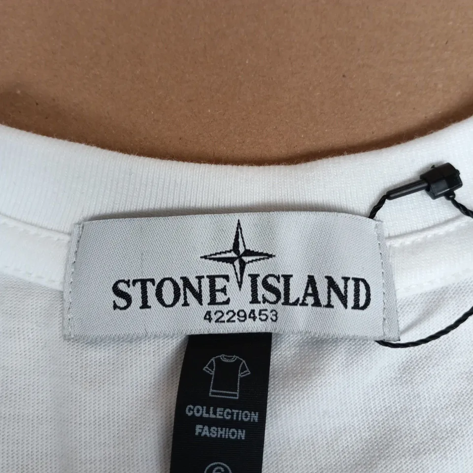 STONE ISLAND WHITE T-SHIRT – UK 6