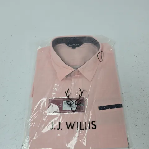 J.J. WILLIS PINK DRESS SHIRT – MEN'S SHIRT, SIZE L (UK)