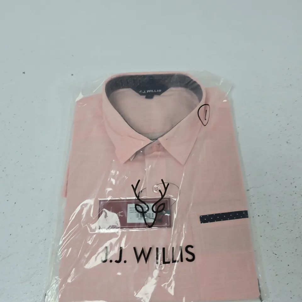 J.J. WILLIS PINK DRESS SHIRT – MEN'S SHIRT, SIZE L (UK)