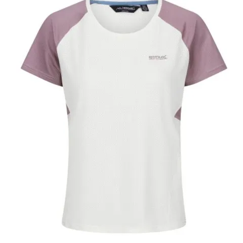 REGATTA WOMEN'S EMERA T-SHIRT WHITE HEATHER SIZE 18
