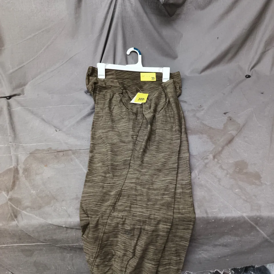 2 X ALL IN MOTION MID RISE JOGGERS LARGE HEATHERED OLIVE GREEN WITH TAGS