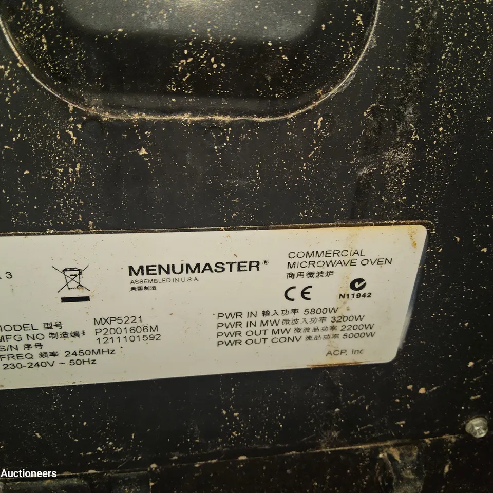 MENUMASTER COMMERCIAL MICROWAVE 
