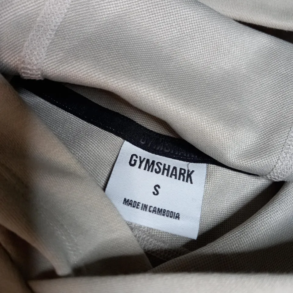 GYMSHARK CREAM GYM HOODIE SIZE S 