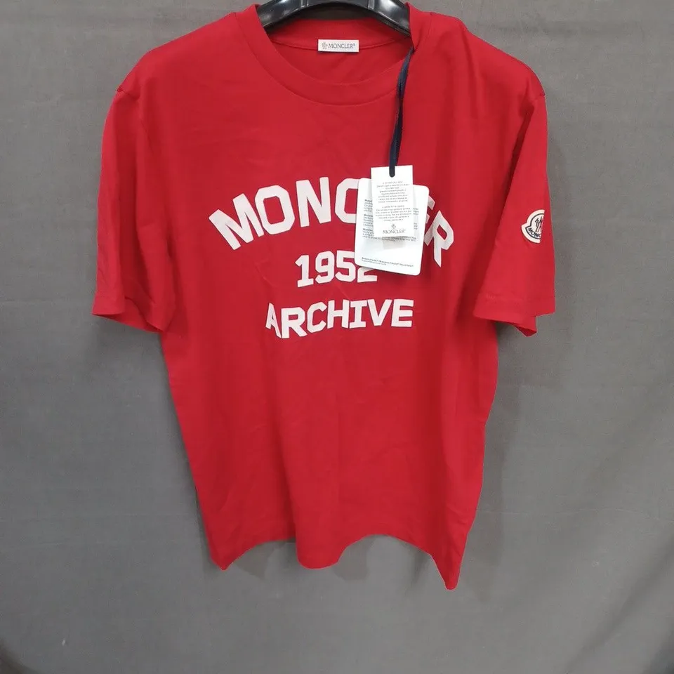MONCLER T-SHIRT – RED, SIZE L